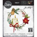 Tim Holtz Sizzix Vault Thinlits Dies - Festive Wreath [666715]