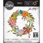 Tim Holtz Sizzix Vault Thinlits Dies - Funky Floral Wreath [666563]