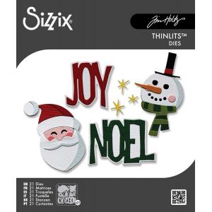 Tim Holtz Sizzix Vault Thinlits Dies - Holiday Tidings [667262]