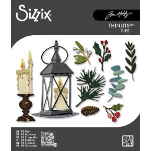 Tim Holtz Sizzix Vault Thinlits Dies - Winter Candlelight [667254]