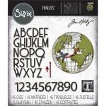 Tim Holtz Sizzix Vault Thinlits Dies - World Travel [666606]
