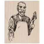 Tim Holtz by Stampers Anonymous Wood Mounted Stamp - [V1-2191] Chemist