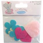 Tiny Tatty Teddy Felt Flowers and Hearts - Girl [TTTFS001]