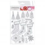 Tonic Studios A Candy Cane Christmas Collection - Clear Stamp Set - 3 Stockings [5541E]