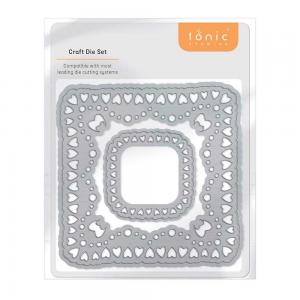 Tonic Studios Cutting Die Set - Heart Spray Square [4700E]