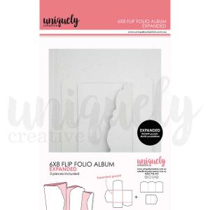 Uniquely Creative 6" x 8" Flip Folio Album Expanded - White [UCE2061]