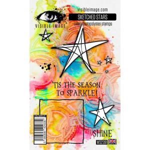 Visible Image Clear Stamp Set - Sketched Stars [VIS-SKR-01]