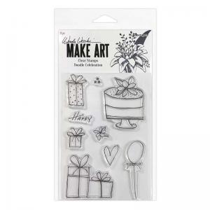 Wendy Vecchi Make Art Clear Stamp Set - Doodle Celebration [WVB81036]