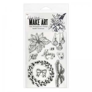 Wendy Vecchi Make Art Clear Stamp Set - Doodle Christmas [WVB82132]