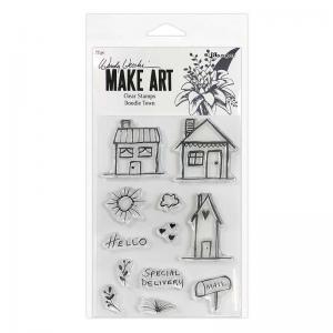 Wendy Vecchi Make Art Clear Stamp Set - Doodle Town [WVB81043]