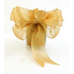 1.5" Metallic Organza Wired Ribbon - [Wide GC32-15] Gold