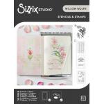 Willow Wolfe / Sizzix Stencils & Stamps - Hummingbird & Orchids [667125]