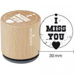 Woodies Mounted Rubber Stamp - I Miss You [4006]