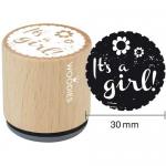 Woodies Mounted Rubber Stamp - It's A Girl [6001]