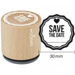 Woodies Mounted Rubber Stamp - Save The Date [3007]