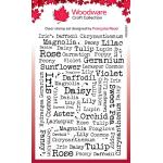 Woodware Craft Collection Clear Stamp - Flower Names [FRS1037]