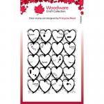 Woodware Craft Collection Clear Stamp - Heart Background [FRS896]
