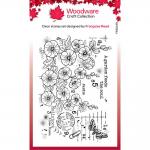 Woodware Craft Collection Clear Stamp - Hollyhocks [FRS1049]