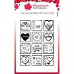 Woodware Craft Collection Clear Stamp - Love Squares [FRS895]