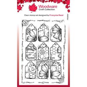 Woodware Craft Collection Clear Stamp - Nine Tags [FRS984]