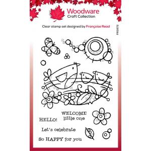 Woodware Craft Collection Clear Stamp Set - Bird Nest [FRS972]