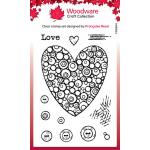 Woodware Craft Collection Clear Stamp Set - Bubble Heart [FRS964]