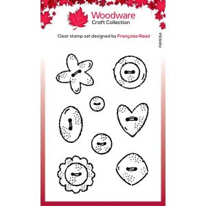 Woodware Craft Collection Clear Stamp Set - Buttons [FRM054]