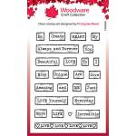Woodware Craft Collection Clear Stamp Set - Love Tape Words [FRS966]