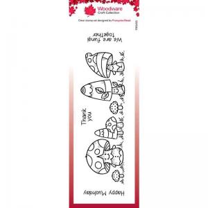 Woodware Craft Collection Clear Stamp Set - Mushy Friends [FRS413]