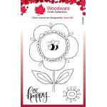 Woodware Craft Collection Clear Stamp Set - Petal Doodles Be Happy [JGS862]