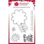 Woodware Craft Collection Clear Stamp Set - Petal Doodles Never Give Up [JGS858]