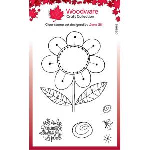 Woodware Craft Collection Clear Stamp Set - Petal Doodles Pretty Place [JGS863]
