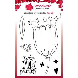 Woodware Craft Collection Clear Stamp Set - Petal Doodles Take Care [JGS861]