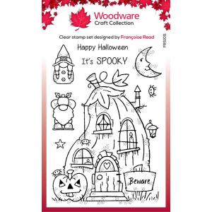 Woodware Craft Collection Clear Stamp Set - Pumpkin House [FRS1011]