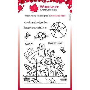 Woodware Craft Collection Clear Stamp Set - Rooster Meadow [FRS973]