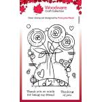 Woodware Craft Collection Clear Stamp Set - Round Blooms [FRS968]