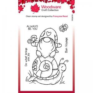 Woodware Craft Collection Clear Stamp Set - Snail Ride [FRS878]