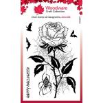 Woodware Craft Collection Clear Stamp Set - Spider & Rose [JGS837]