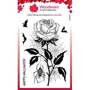 Woodware Craft Collection Clear Stamp Set - Spider & Rose [JGS837]