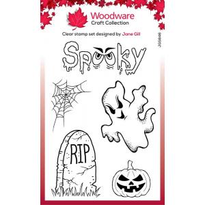 Woodware Craft Collection Clear Stamp Set - Spooky Goings On [JGS846]