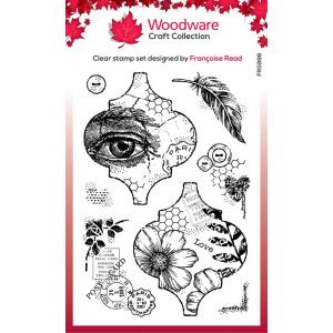 Woodware Craft Collection Clear Stamp Set - Vintage Tiles [FRS986]