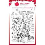 Woodware Craft Collection Clear Stamp - Sweet Pea Postcard [FRS1035]