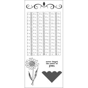 Studio 490 Wendy Vecchi Unmounted Red Rubber Stamp - Art By The Number [LCS005]