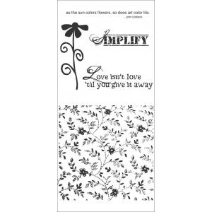 Studio 490 Wendy Vecchi Unmounted Red Rubber Stamp - Art Colors Life [LCS053]