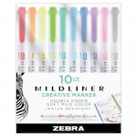 Zebra Mildliner Double Ended Highlighters Set Of 10 [78101]