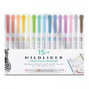 Zebra Mildliner Double Ended Highlighters Set Of 15 [78115]
