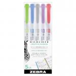 Zebra Mildliner Double Ended Highlighters Set Of 5 - Cool & Refined [78205]