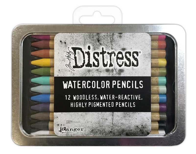 Set 1 Distress Watercolor Pencils - Tim Holtz - 12/Pkg