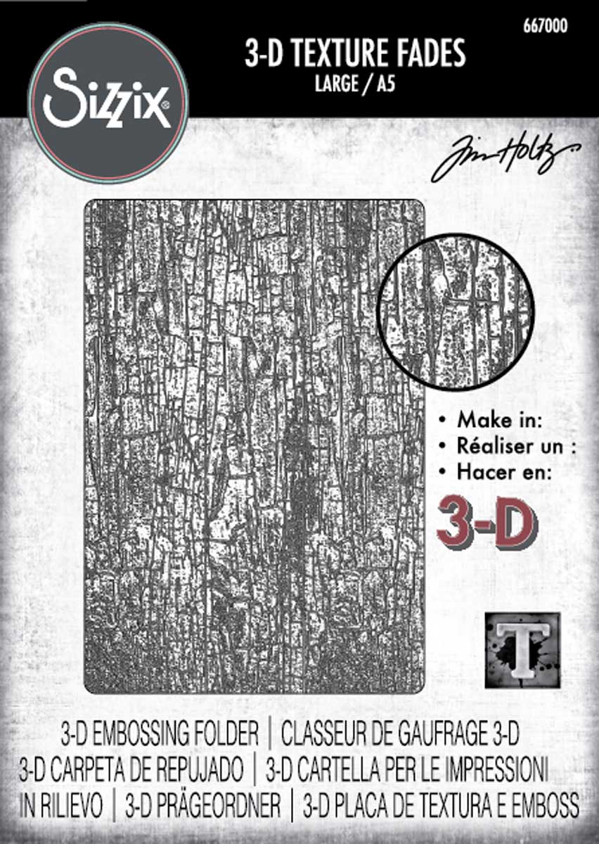 Tim Holtz Sizzix 3D Texture Fades - Cracked, Large [667000]
