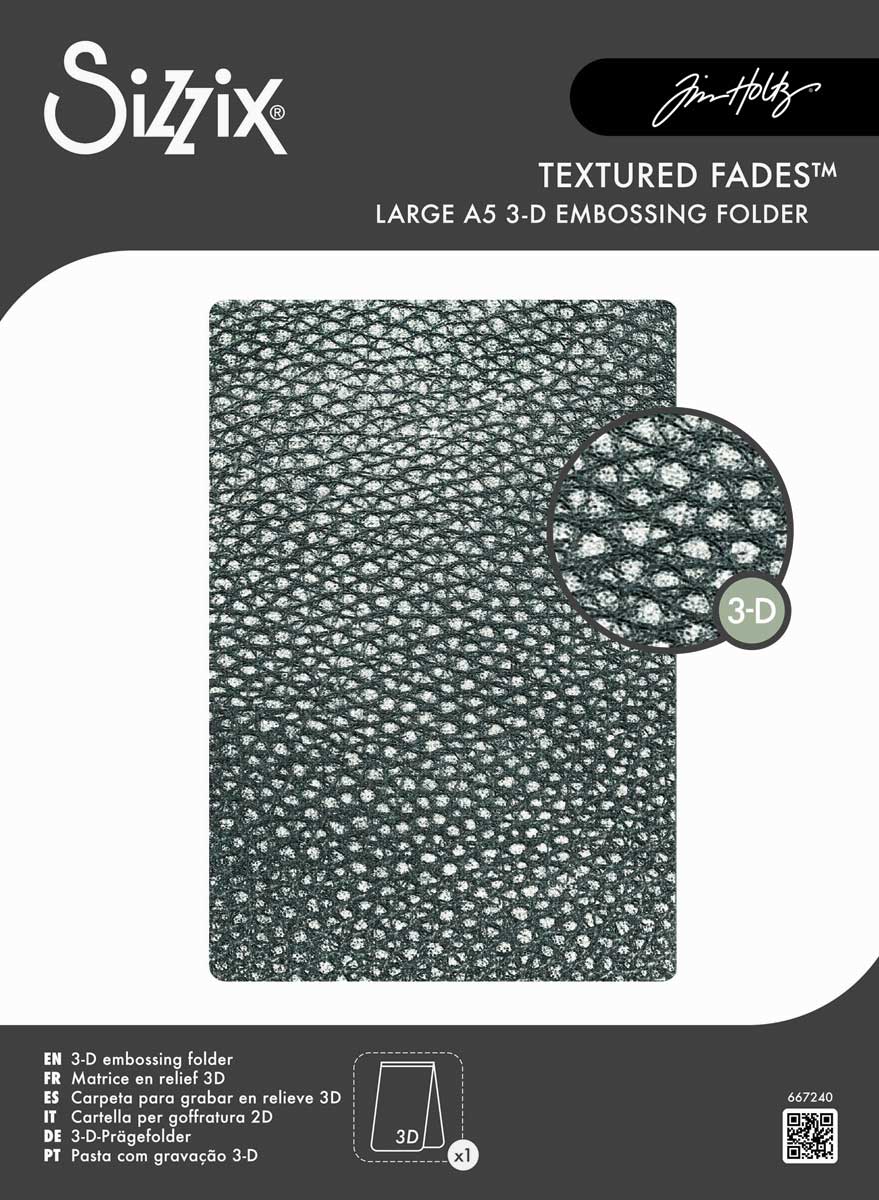 Tim Holtz Sizzix 3D Texture Fades - Cracked Leather [667240]